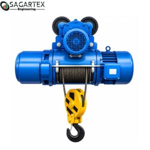 SUJA GLOBAL 5 Ton Electric Wire Rope Hoist with Trolley (SGRH-5T) for heavy industrial lifting in Bangladesh