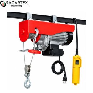 SUJA GLOBAL 1000Kg Electric Wire Rope Hoist (SGMH-1T) for warehouse, factory, and industrial lifting in Bangladesh