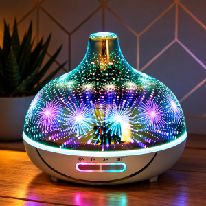 3D Ultrasonic Aroma Diffuser with 7 LED Colors, Essential Oil Diffuser and Humidifier