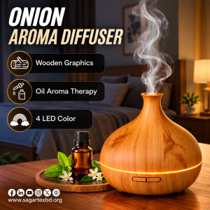 WM021 Onion Aroma Diffuser with 7 LED Colours and Remote Control