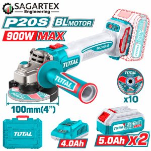 TOTAL 20V Cordless Angle Grinder | SAGARTEX ENGINEERING