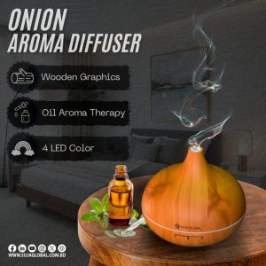 WM021 Onion Aroma Diffuser with 7 LED Colours and Remote Control