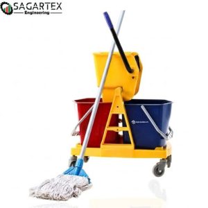 AF08071 Double Bucket Wringer Mop Trolley for Floor Cleaning